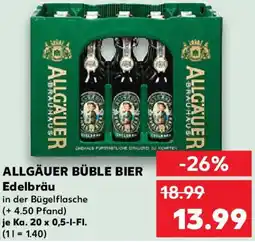 Kaufland ALLGÄUER BÜBLE BIER Edelbräu Angebot