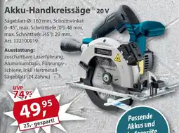 Sonderpreis Baumarkt GERMANIA Akku-Handkreissäge 20 v Angebot