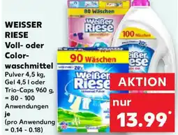 Kaufland WEISSER RIESE Voll- oder Color- waschmittel Angebot