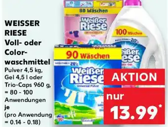 Kaufland WEISSER RIESE Voll- oder Color- waschmittel Angebot