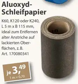 Sonderpreis Baumarkt Aluoxyd- Schleifpapier Angebot