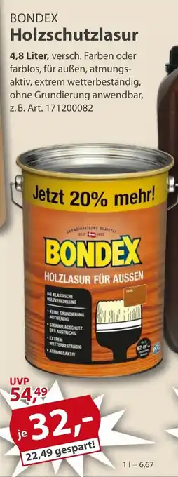 Sonderpreis Baumarkt BONDEX Holzschutzlasur Angebot