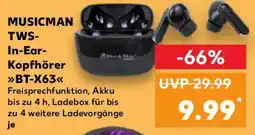 Kaufland MUSICMAN TWS- In-Ear- Kopfhörer BT X63 Angebot