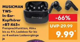 Kaufland MUSICMAN TWS- In-Ear- Kopfhörer BT X63 Angebot