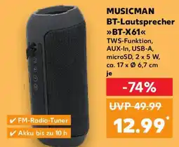 Kaufland MUSICMAN BT-Lautsprecher BT-X61 Angebot