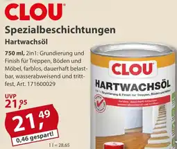 Sonderpreis Baumarkt CLOU Spezialbeschichtungen Hartwachsöl Angebot