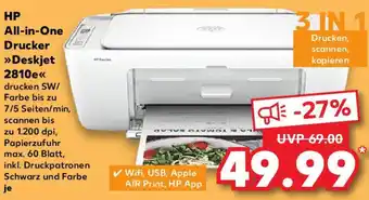 Kaufland HP All-in-One Drucker Deskjet 2810 Angebot