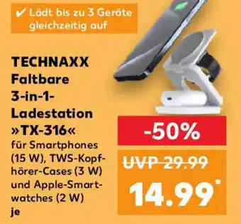 Kaufland TECHNAXX Faltbare 3-in-1- Ladestation TX 316 Angebot