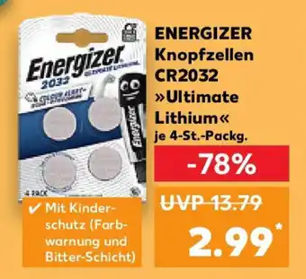 Kaufland ENERGIZER Knopfzellen CR2032 Ultimate Lithium Angebot