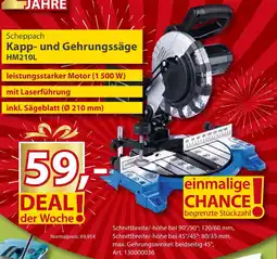 Sonderpreis Baumarkt Scheppach Kapp- und Gehrungssäge HM210L Angebot
