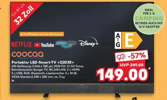 Kaufland Portabler LED-Smart-TV 32D3E Angebot