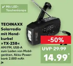 Kaufland TECHNAXX Solarradio mit Hand- kurbel TX-238 Angebot