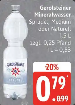 Edeka Gerolsteiner Mineralwasser Angebot