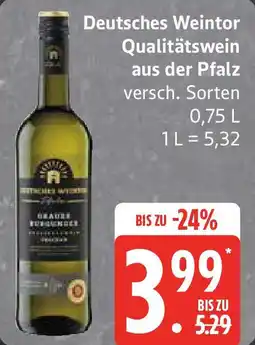 Edeka Deutsches Weintor Qualitätswein aus der Pfalz Angebot