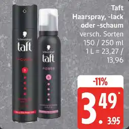 Edeka Taft Haarspray, -lack oder -schaum Angebot