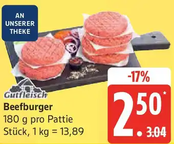 Edeka Gutfleisch Beefburger Angebot