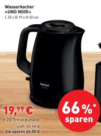Edeka TEFAL Wasserkocher UNO NOIR Angebot