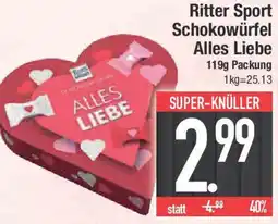 E-Center Ritter Sport Schokowürfel Alles Liebe Angebot