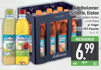 E-Center Adelholzener Schorle, Eistee Angebot