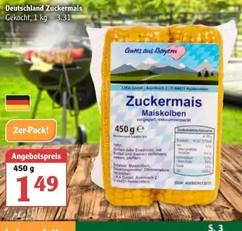 Globus Deutschland Zukermais 450g Angebot