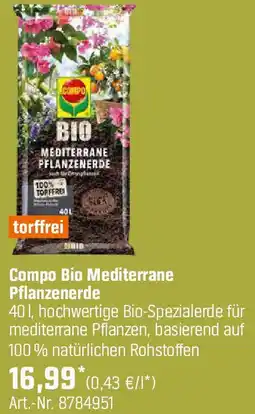 OBI Compo Bio Mediterrane Pflanzenerde Angebot