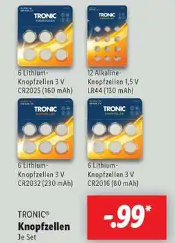Lidl TRONIC Knopfzellen Angebot
