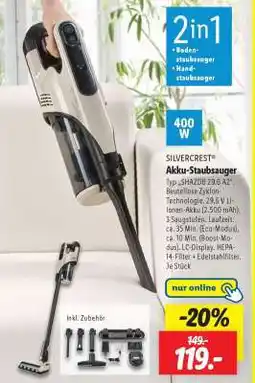 Lidl SILVERCREST Akku-Staubsauger Angebot