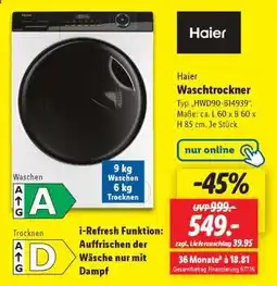 Lidl Haier Waschtrockner Angebot