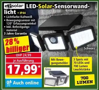 Norma ezsolar LED-Solar-Sensorwandlicht Angebot