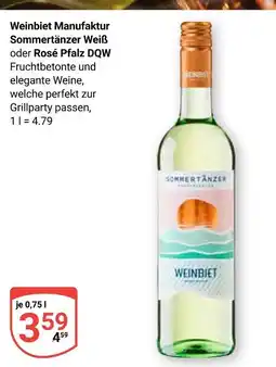 Globus Weinbiet sommertänzer weiß oder rosé pfalz dqw Angebot