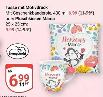 Globus Sheepworld tasse mit motivdruck oder plüschkissen mama Angebot