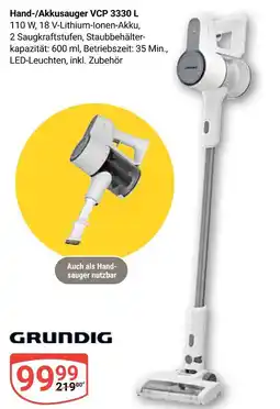 Globus Grundig hand-/akkusauger vcp 3330 l Angebot