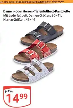 Globus Damen- oder herren-tiefenfußbett-pantolette Angebot