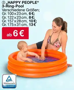 Woolworth HAPPY PEOPLE 3-Ring-Pool Angebot