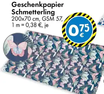 TEDi Geschenkpapier Schmetterling Angebot
