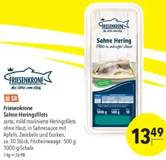 CITTI Markt Friesenkrone Sahne-Heringsfilets Angebot