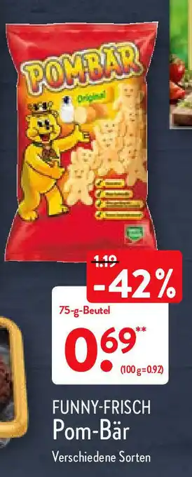 Aldi Nord Funny-frisch Pom-Bär 75-g-Beutel Angebot