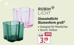 Rossmann Rubin licht glaswindlicht blumenform groß Angebot