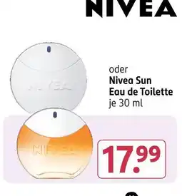 Rossmann Nivea nivea eau de toilette oder nivea sun eau de toilette Angebot