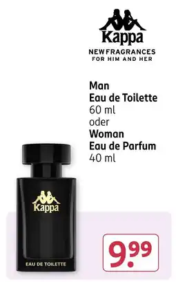 Rossmann Kappa man eau de toilette oder woman eau de parfum Angebot
