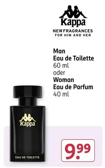 Rossmann Kappa man eau de toilette oder woman eau de parfum Angebot