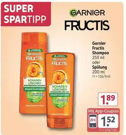 Rossmann Garnier fructis shampoo oder spülung Angebot