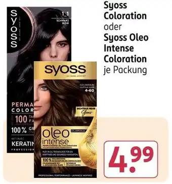 Rossmann Syoss syoss coloration oder syoss oleo intense coloration Angebot