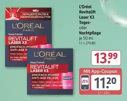 Rossmann L'oréal revitalift laser x3 tages- oder nachtpflege Angebot