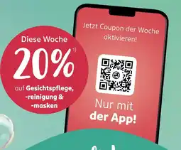 Rossmann Diese woche 20% auf gesichtspflege, -reinigung & -masken Angebot