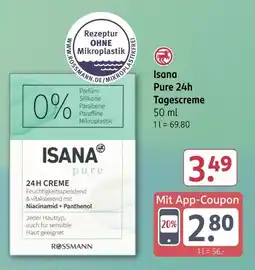 Rossmann Isana pure 24h tagescreme Angebot