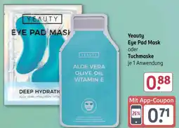 Rossmann Yeauty eye pad mask oder tuchmaske Angebot