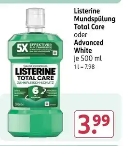 Rossmann Listerine listerine mundspülung total care oder advanced white Angebot
