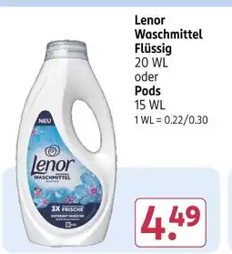Rossmann Lenor waschmittel flüssig oder pods Angebot
