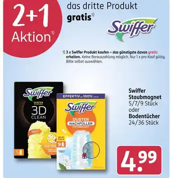 Rossmann Swiffer swiffer staubmagnet oder bodentücher Angebot